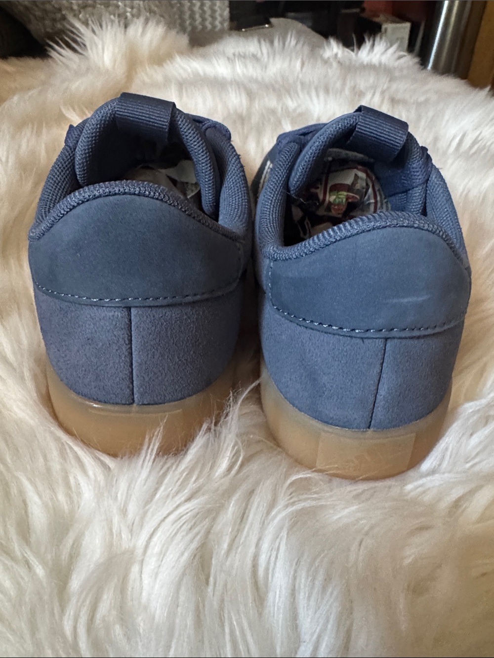 adidas Navy and White Suede Casual Sneakers - Picture 10 of 10